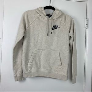 Nike Hoodie Sweatshirt Beige Cream Small